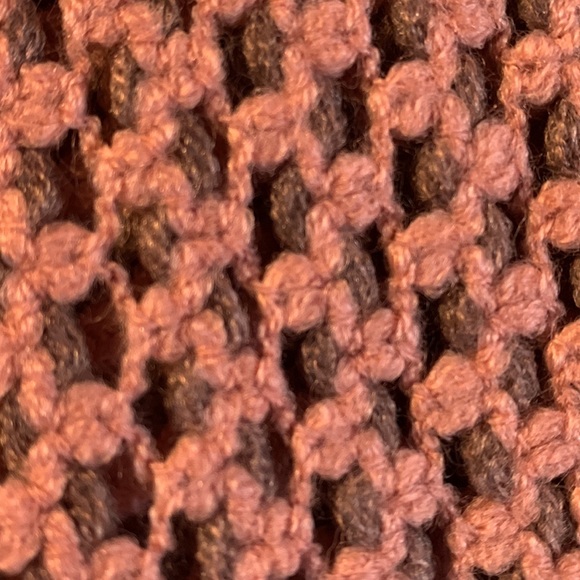 Mini Tube Fringe Scarf in Dark Pink - Picture 2 of 2